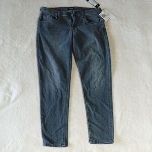 Hudson Gray Blue Woman's Skinny Jeans Size 25. Slightly Distressed. NWT